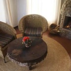 Warm romantic fireplace